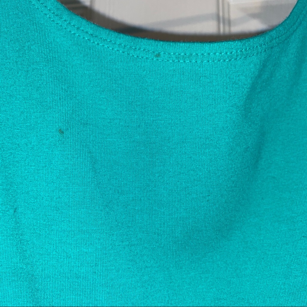 Express 3/4 Sleeve Skater Dress Teal - Picture 7 of 8